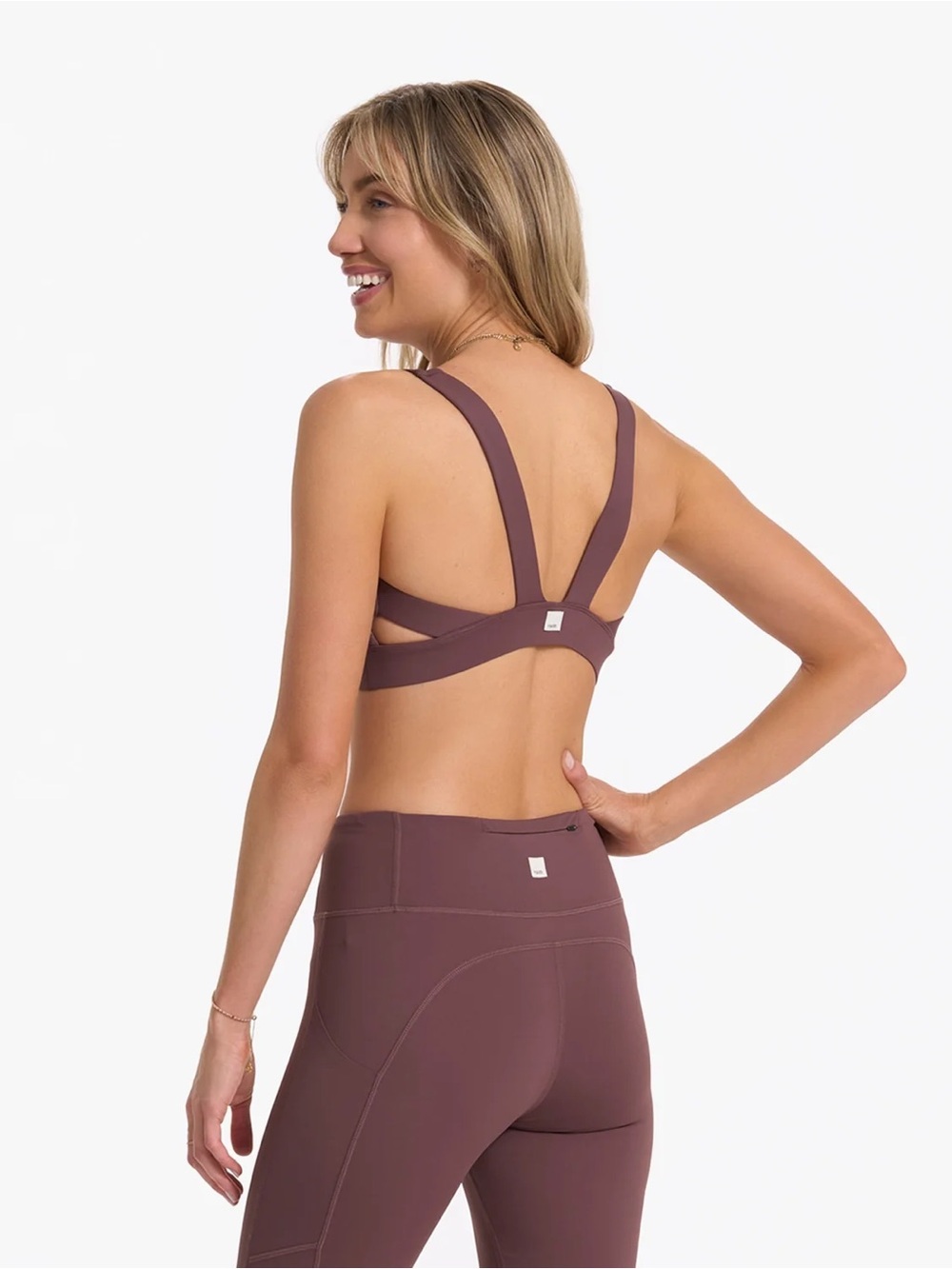Vuori Stride Bra in Chestnut